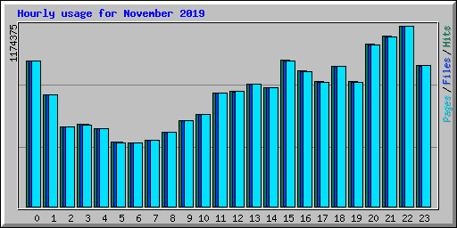 Hourly usage for November 2019